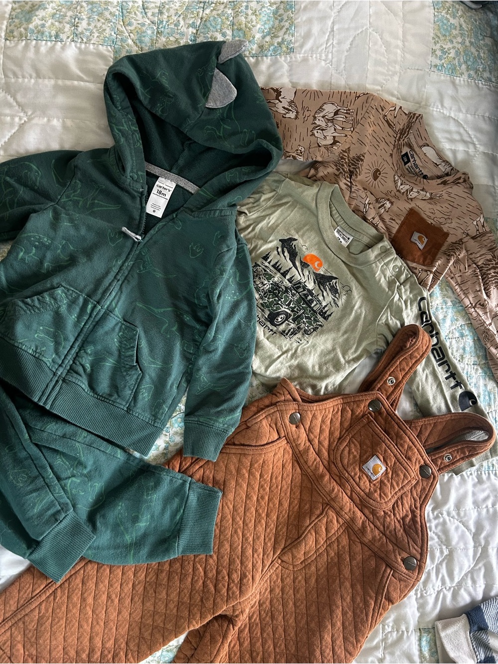 Boys Fall Carhartt Bundle – 18M – Jacket, Overalls + Hoodie